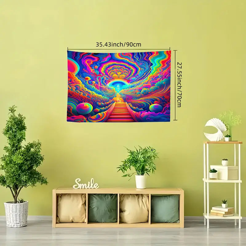 1 Piece Vibrant Decorative Tapestry - Wall Hanging Art for Living Room & Bedroom, Home Decor Accent