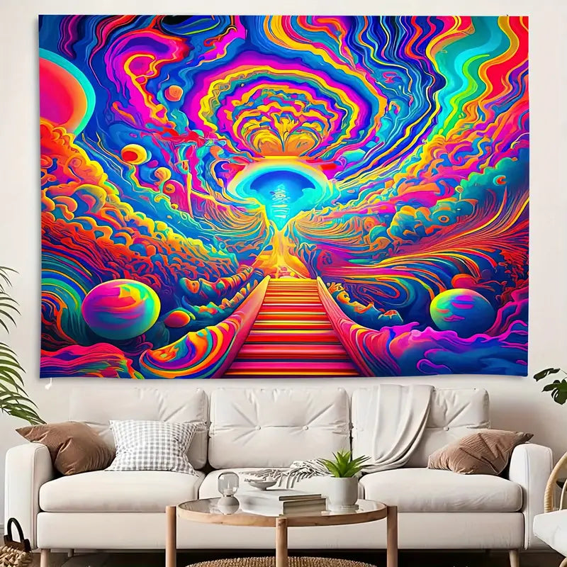 1 Piece Vibrant Decorative Tapestry - Wall Hanging Art for Living Room & Bedroom, Home Decor Accent