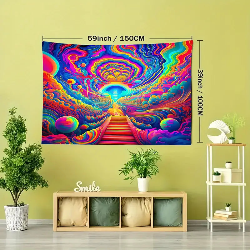 1 Piece Vibrant Decorative Tapestry - Wall Hanging Art for Living Room & Bedroom, Home Decor Accent