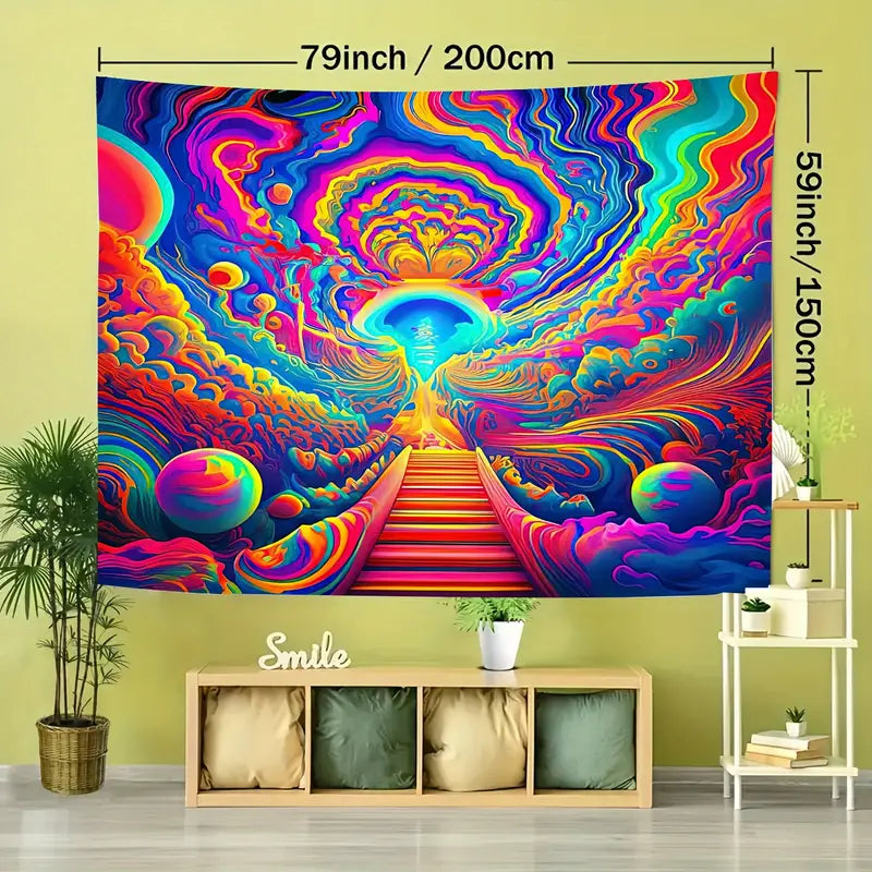 1 Piece Vibrant Decorative Tapestry - Wall Hanging Art for Living Room & Bedroom, Home Decor Accent