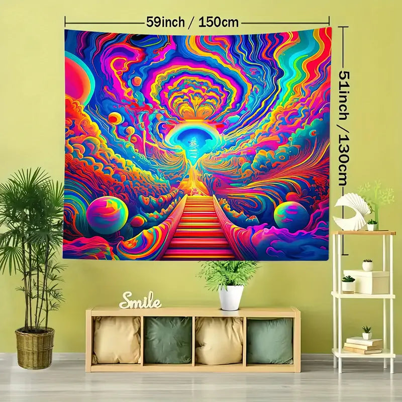 1 Piece Vibrant Decorative Tapestry - Wall Hanging Art for Living Room & Bedroom, Home Decor Accent