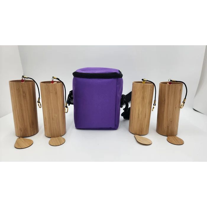 4pc Set of Melody Chimes with Protective Carry Case - Enhance Your Windbell Chimes and Embrace the Power of Sound Vibration