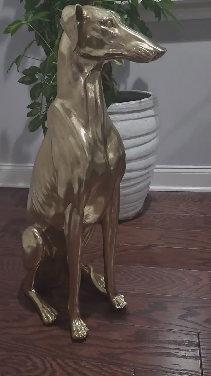 Vintage Brass Greyhound Statue 8 offers